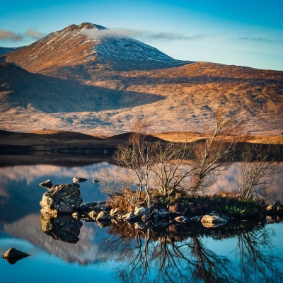 Lochan na h'Achlaise and Meall a' Bhuiridh, Rannoch Moor, Scotland.