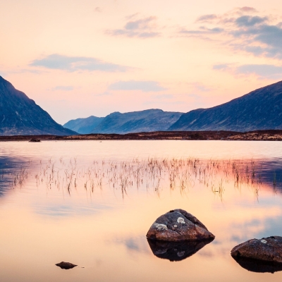 Glencoe from the Dubh Lochan, Rannoch Moor, Scotland.