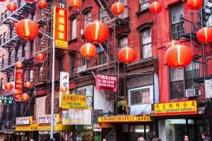 Lanterns in Chinatown, New York City NY036