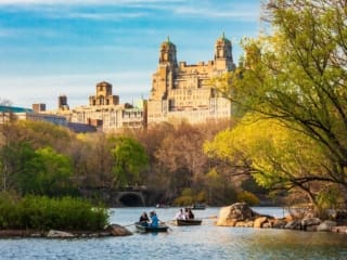 Rowing boats on Central Park Lake, New York City NY019