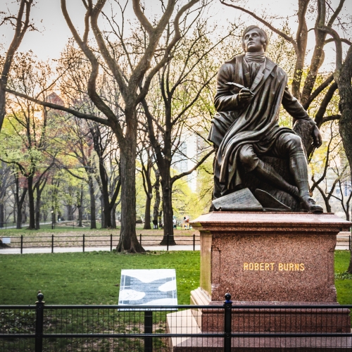 Statue of Robert Burns in Central Park, New York City NY021