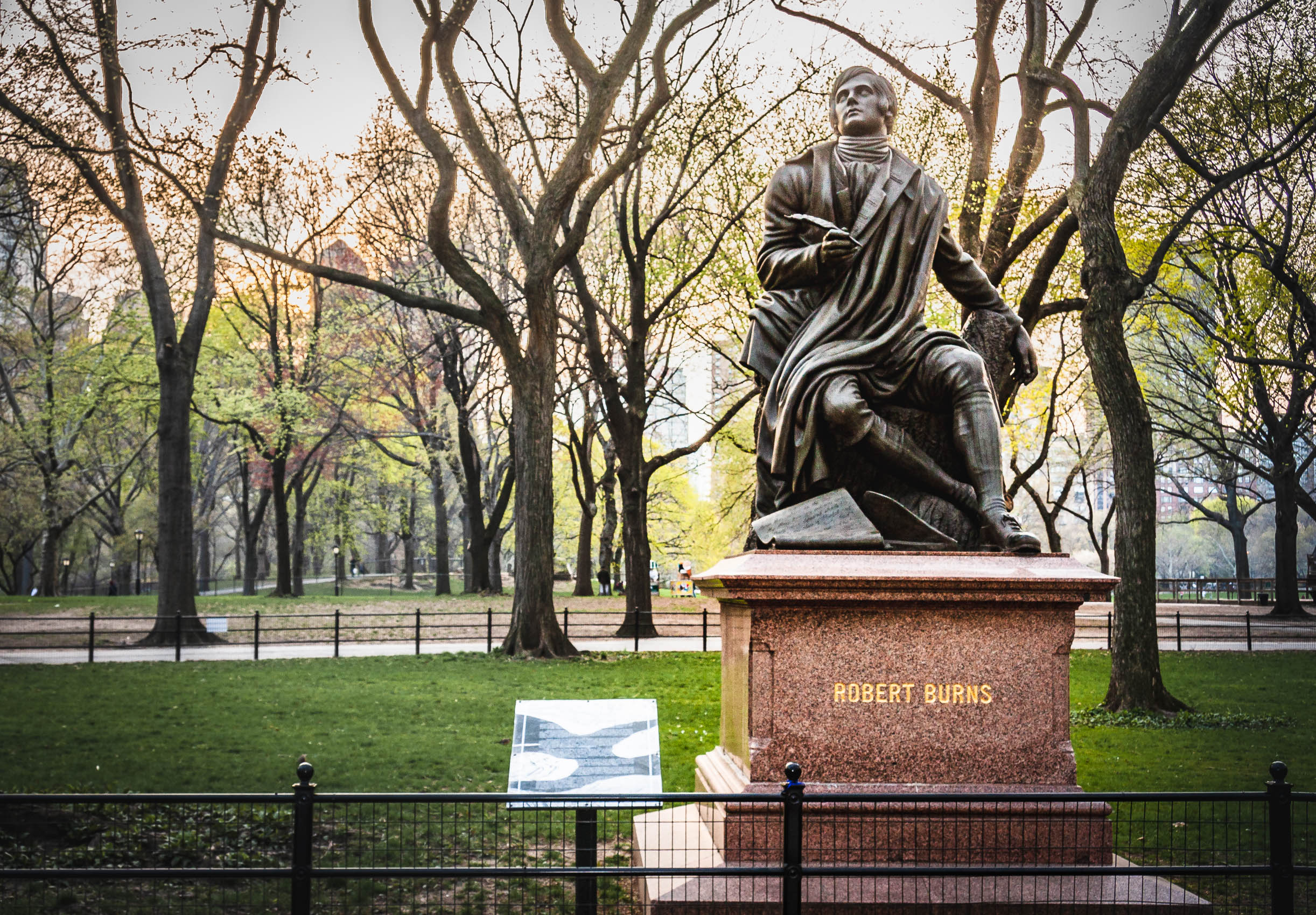 Statue of Robert Burns in Central Park, New York City NY021