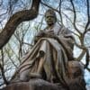 Statue of Sir Walter Scott in Central Park, New York City. NY022