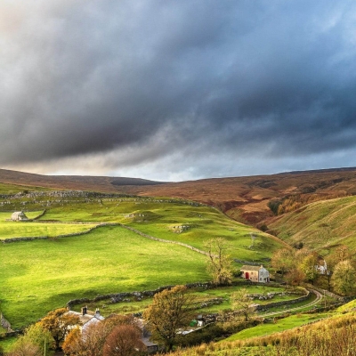 Dark Skies Over Littondale Yorkshire Dales England