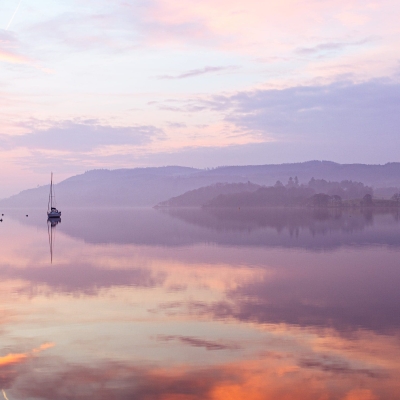 Dawn Reflections Windermere From Waterhead Pier