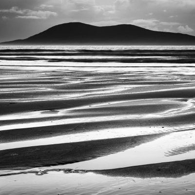 Toe Head and patterns in the sand at Luskentyre, Isle of Harris, Scotland.