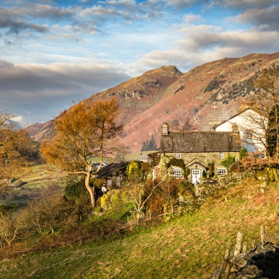 View From Little Langdale Wetherlam Cumbria England