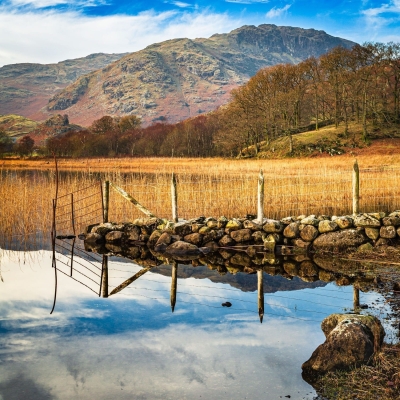 Wetherlam From Little Langdale Tarn Cumbria England