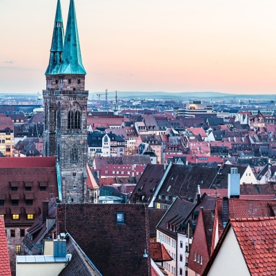 Dusk View From Nuremberg Castle, Bavaria, Germany.