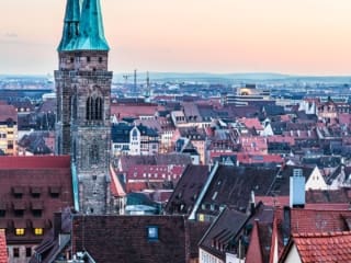 Dusk view from Nuremberg Castle (German: N&uuml;rnberger Burg), Bavaria, Germany. N003