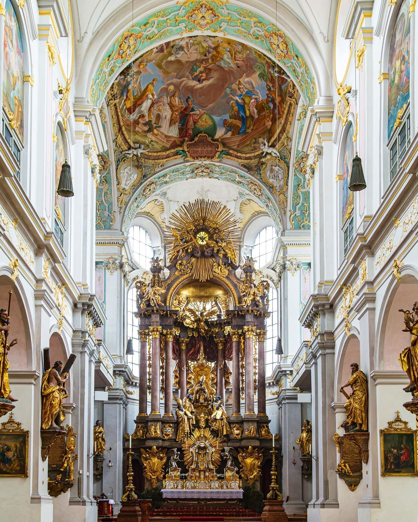 High altar of St Peter's Church, Munich, Germany.