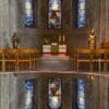 Stained glass windows in the Dom St. Blasii, Braunschweig, Germany. BS006