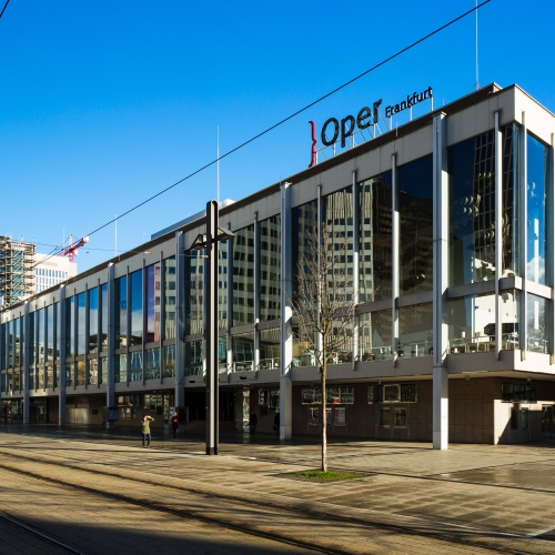 The Opern- und Schauspielhaus at the Willy-Brandt-Platz in the centre of Frankfurt am Main, Germany. FF007