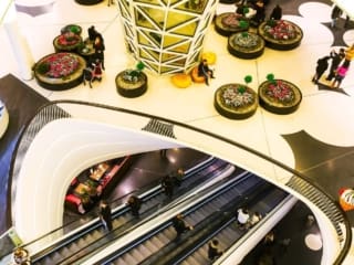 Interior detail of the MyZeil mall in Frankfurt am Main, Hesse, Germany. FF022