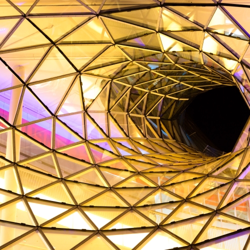Interior detail of the MyZeil mall in Frankfurt am Main, Hesse, Germany. FF023