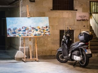 Entrance to artist's studio in Barcelona, Spain. BC007