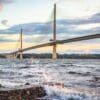 The Queensferry Crossing from North Queensferry, Fife, Scotland, United Kingdom. FB004