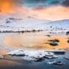 Wintry dawn over the Black Mount and the River Ba, Rannoch Moor, Scotland. LR013