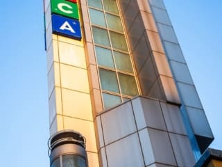 Art Deco advertising tower originally constructed in 1936 for Green's Playhouse cinema, Dundee, Scotland. DD020