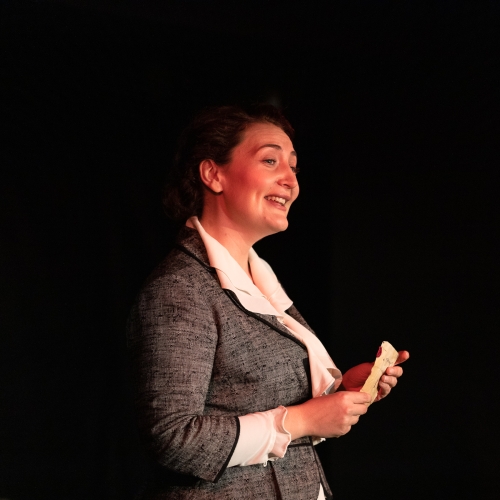 Lydia Davidson as Nancy Maclehose in Fearless Players' 'Armour: A Herstory of the Scottish Bard'. FP021