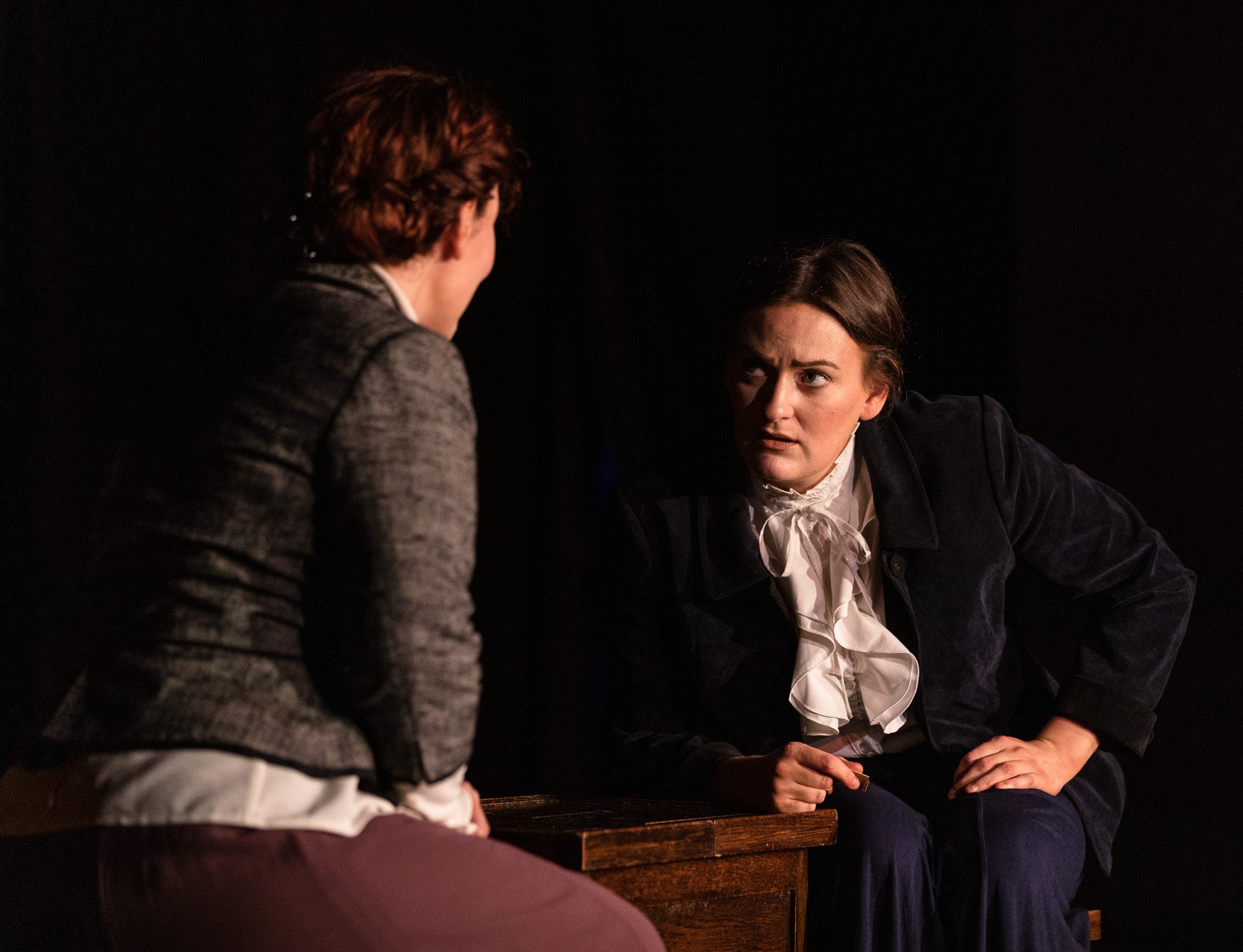 Lydia Davidson as Nancy Maclehose and Lori Flannigan as Jean Armour in Fearless Players' 'Armour: A Herstory of the Scottish Bard'. FP023