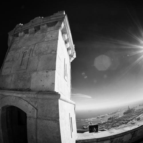Watchtower on Montjuic Castle, Barceloona, Spain. BM004
