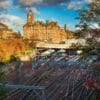 Waverley Station and the Balmoral Hotel, Edinburgh, Scotland. EH017