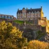 Edinburgh Castle from Princes Street Gardens, Edinburgh, Scotland. EH043