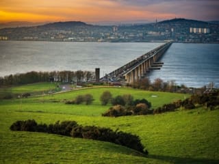 Tay Road Bridge from Northfield, Fife, Scotland. DD046