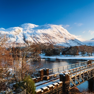 Ben Nevis and the Mallaig Line, Scotland.
