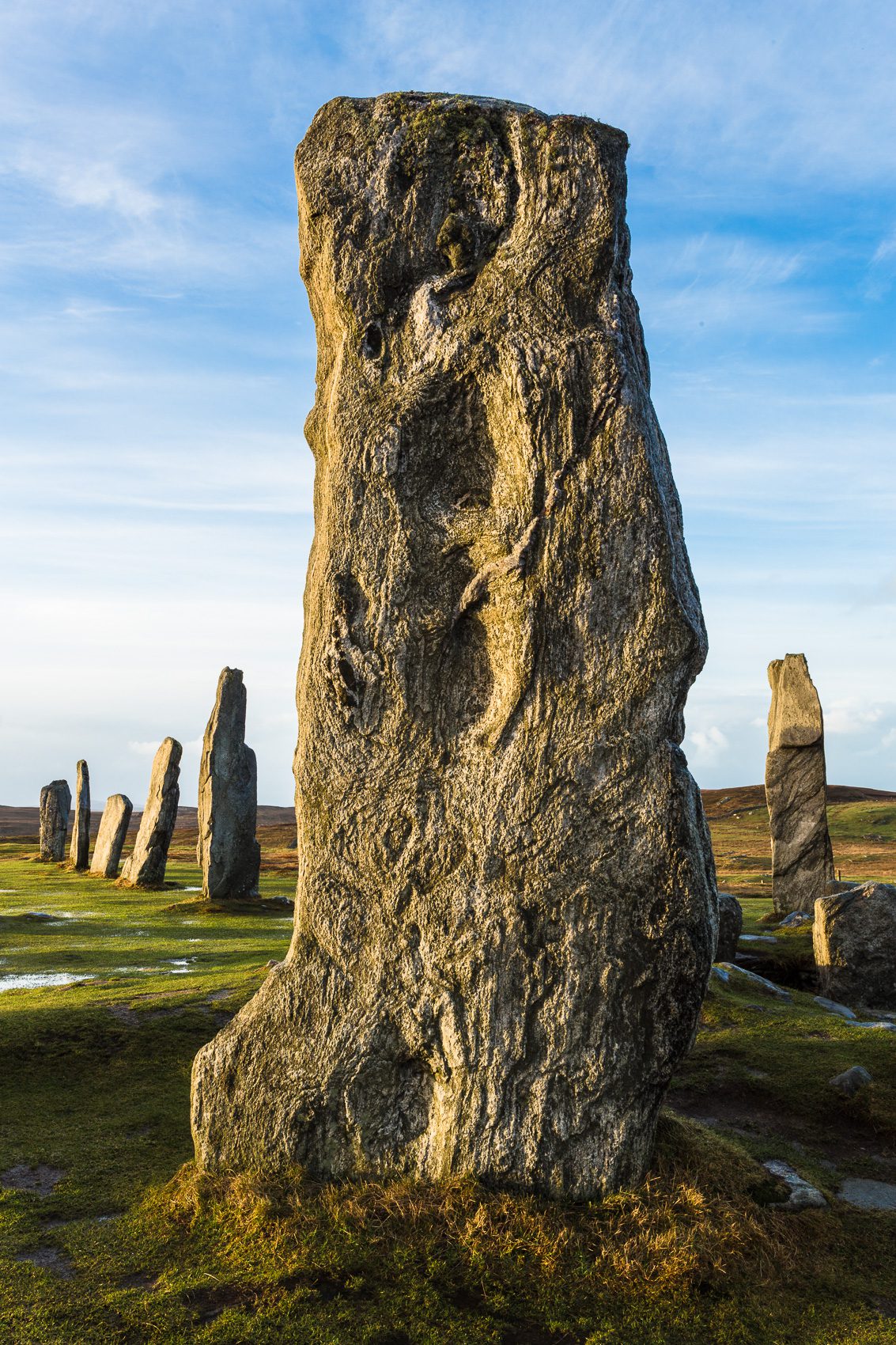 Standing stones at Calanais, Isle of Lewis, Outer Hebrides, Scotland. HB011