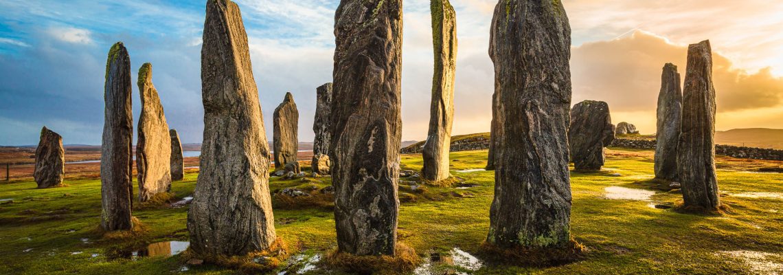 Standing stones at Calanais, Isle of Lewis, Outer Hebrides, Scotland. HB012