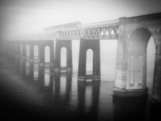 The southern end of the Tay Railway Bridge, Wormit, Fife, Scotland. DM002