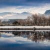 Ben Nevis and the Caledonian Canal at Banavie, Lochaber, Scotland. HC029