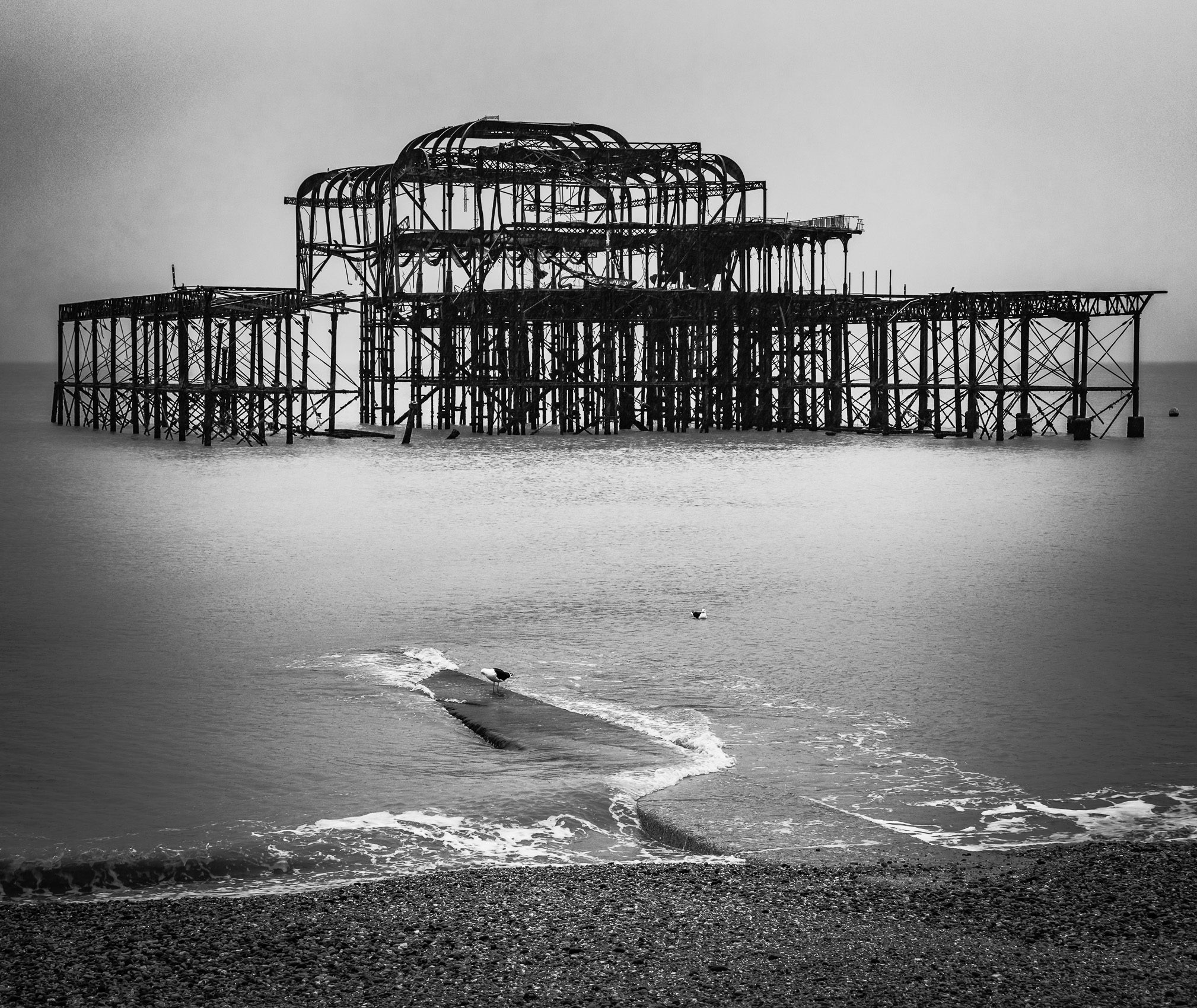 The derelict East Pier, Brighton, England.