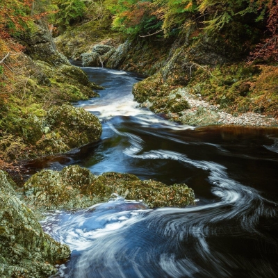 Loups of Esk, River North Esk, Angus, Scotland.