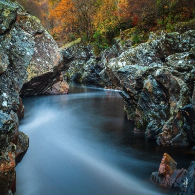 The Soldier's Leap at Killicrankie on the River Garry, Perthshire, Scotland.