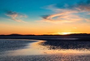 Sunset at Monifieth beach, Angus, Scotland. DD171