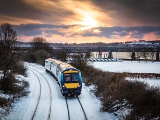 Early morning train to Perth and Glasgow, Dundee, Scotland. DD136
