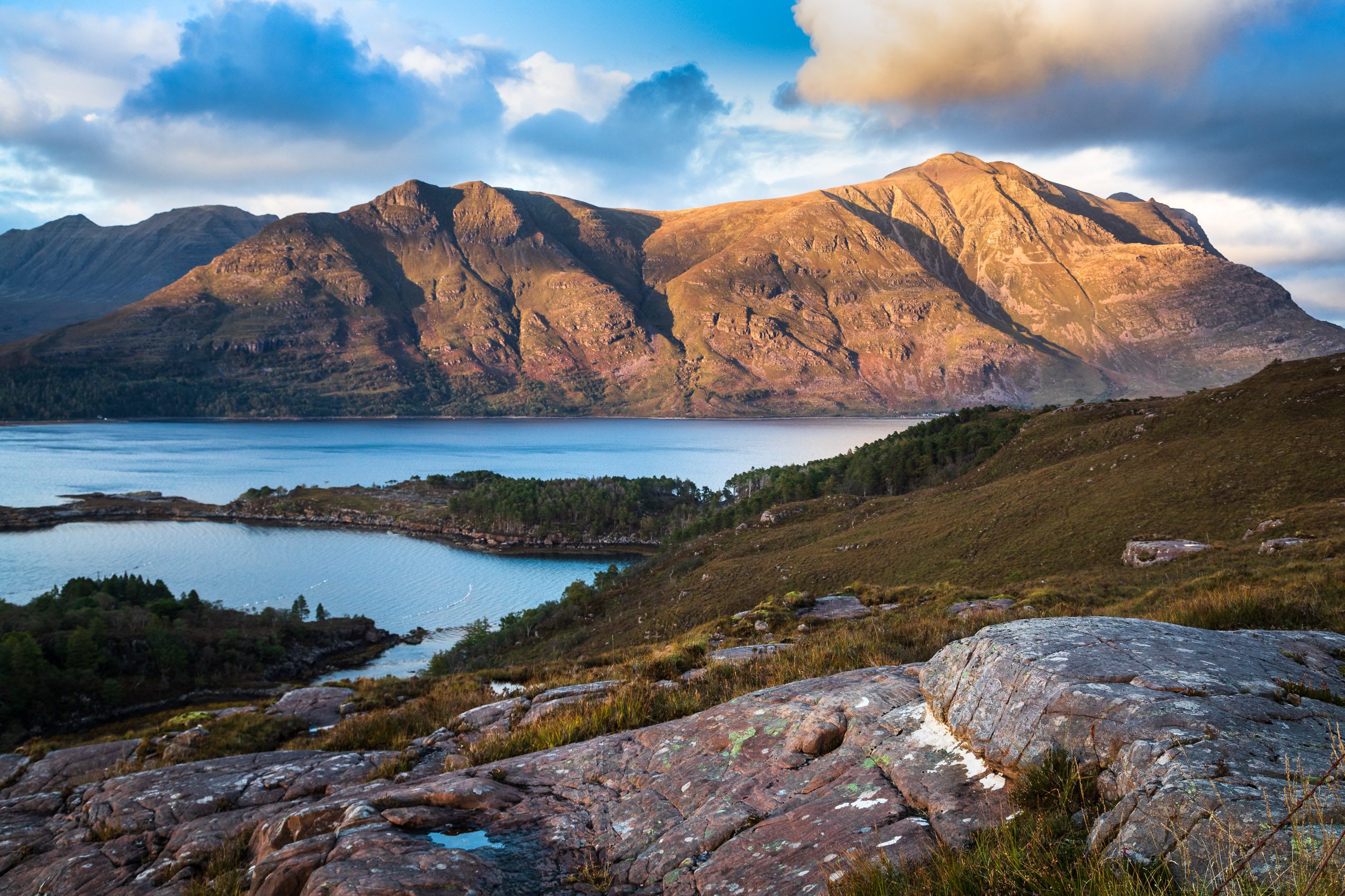 Last light on Liathach, from Applecross, Wester Ross, Scotland. AP037