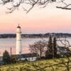 Tayport West Lighthouse at dusk, Fife, Scotland RT007