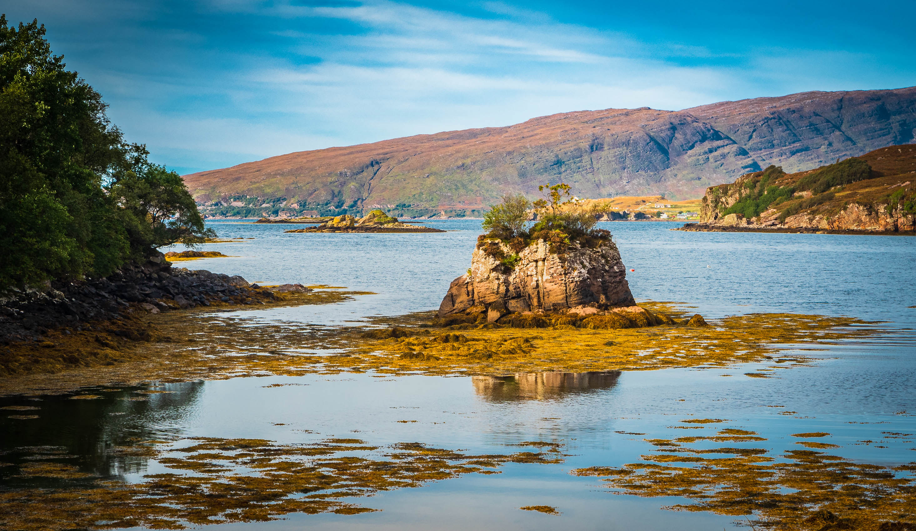Rocky islet in Poll Domhain, Applecross, Scotland. AP021