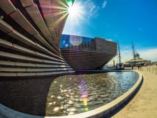 Fisheye view of the V&amp;A Dundee building, Dundee, Scotland. DD184