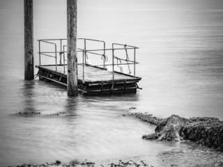 Floating dock on the River Blackwater at Newport East, County Cork, Ireland. BW011