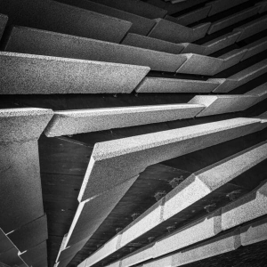 Close-up of part of the V&amp;A Dundee building, Dundee, Scotland. DM007