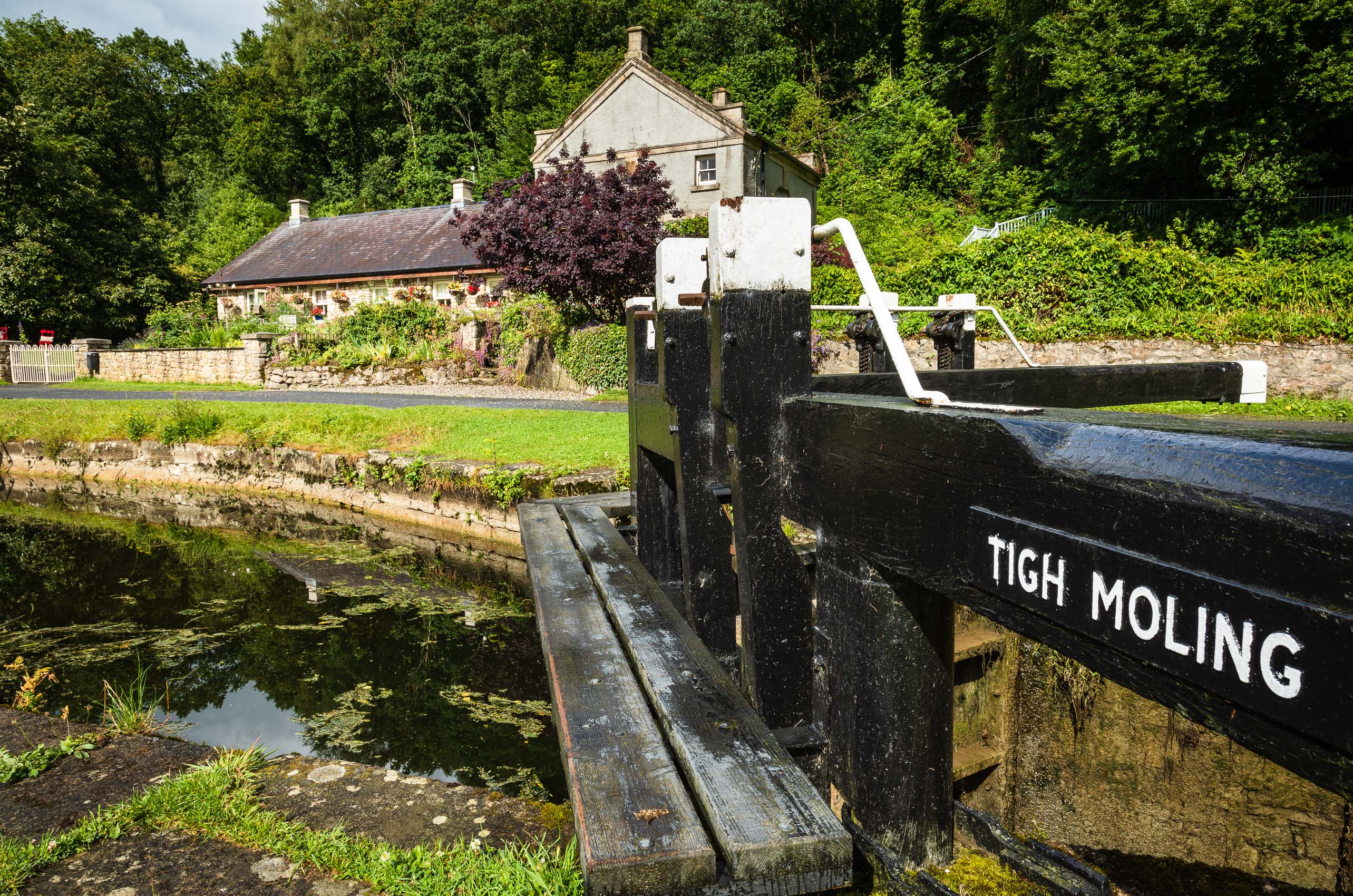 Lock on the Barrow Navigation at St Mullin's (Tigh Moling), County Carlow, Ireland. BR002