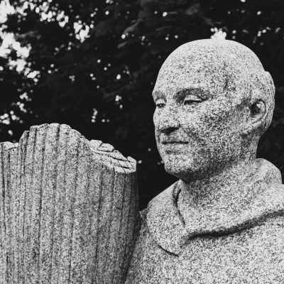 Statue Monk With Willow Reeds Graiguenamanagh County Kilkenny Ireland