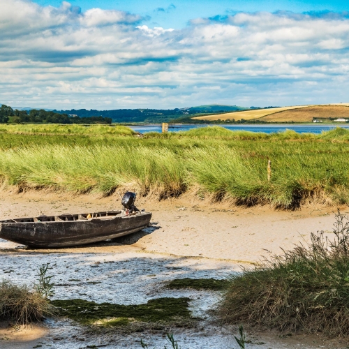 Low tide on the River Barrow at Ballinlaw near its confluence with the River Suir. BR023