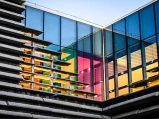 Dundee V&amp;A building at night, Dundee, Scotland.