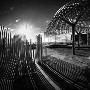 Metal whale sculpture, Dundee waterfront, Dundee, Scotland. DM005